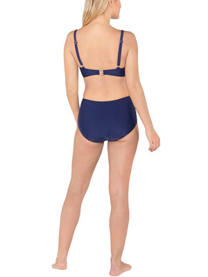 Plain Navy Underwired Bikini Top Fastenings
