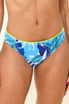 Blue Leaf High Leg Bikini Briefs