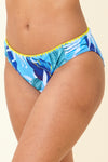 Blue Leaf High Leg Bikini Briefs