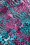 Neon Leopard Side Tie Tankini Top