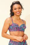 Neon Leopard Underwired Frill Bikini Top