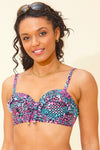 Neon Leopard Underwired Frill Bikini Top