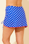 Contrast Stitch Ruched Swim Skirt