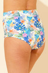 Tropical High Waist Side Tie Bikini Brief