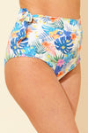 Tropical High Waist Side Tie Bikini Brief