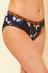 Oriental Contrast Trim Bikini Briefs