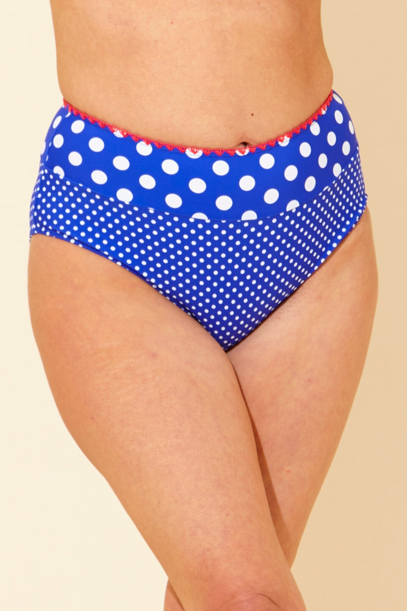 Contrast Stitch High Leg Bikini Brief