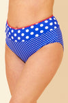 Contrast Stitch High Leg Bikini Brief