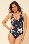 Oriental Wrap Front Swimsuit