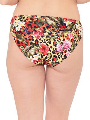 Tropical Leopard High Leg Bikini Briefs Back