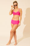 Pink High Waist Brief and Top Full Set