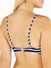 Navy & White Stripe Underwired Bikini Top Fastening