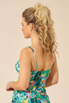 Bright Floral Side Tie Tankini Top Back
