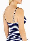 Stripe Side Tie Tankini Top