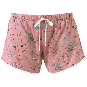 Pale Pink Floral Beach Shorts