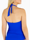 Cobalt Blue Frill Trim Tankini Back