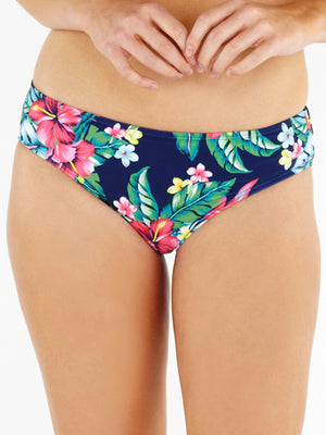 Tropical High Leg Bikini Briefs Closeup