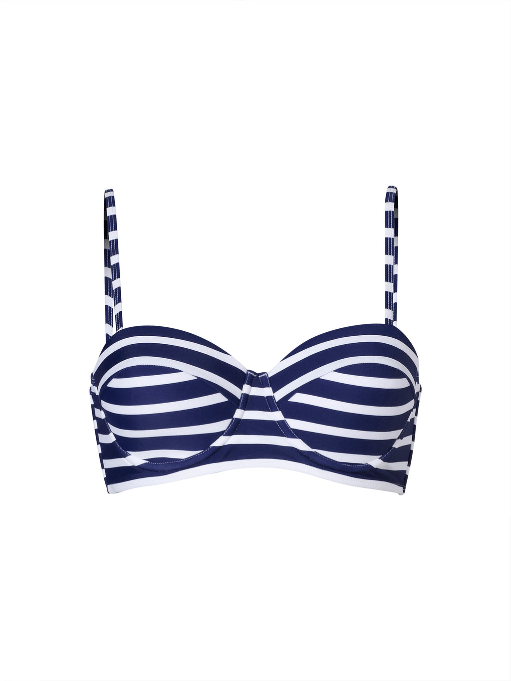 Navy & White Stripe Underwired Bikini Top