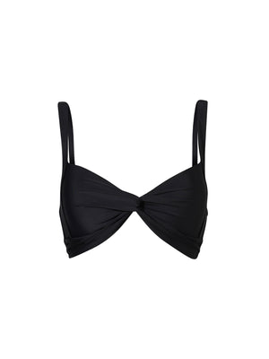 Black Knot Front Bikini Top