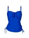 Cobalt Blue Side Tie Tankini Top