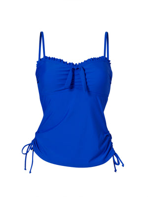 Cobalt Blue Side Tie Tankini Top