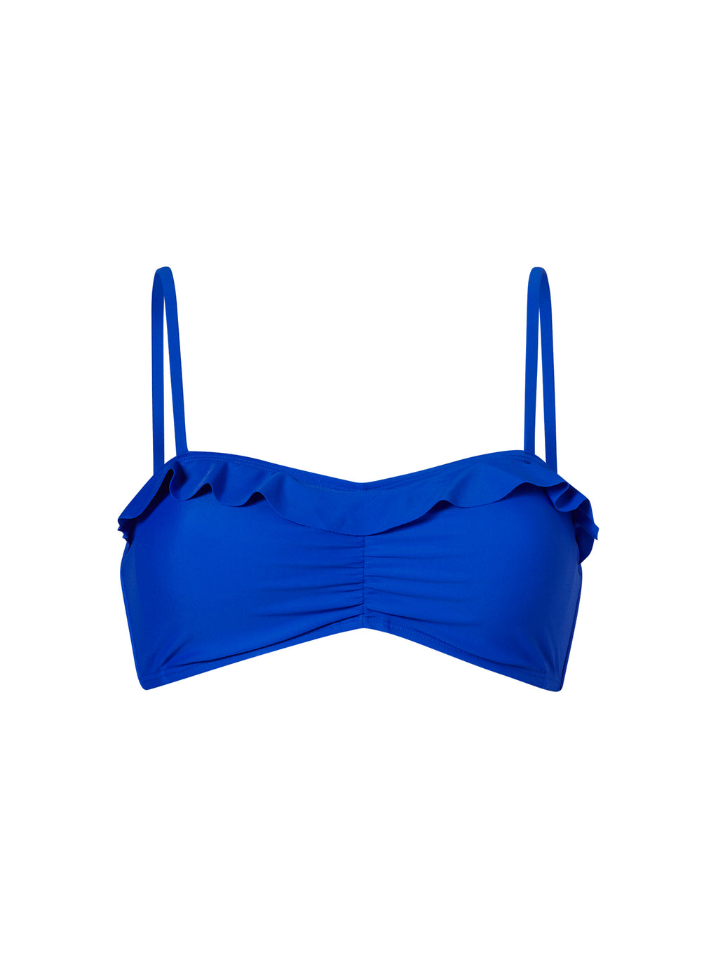 Cobalt Blue Frill Bikini Top Bra
