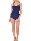 Side Tie Tankini Top - Navy Front